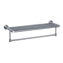 Brushed Aluminum Bathroom Towel Rack Kitchen Hotel Towel Shelf Wall Mount